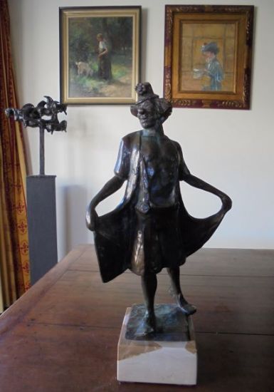 Verkocht.Verkade.Kees Verkade Brons beeld.Charlie Rivel.